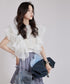 Floral Ruffle Lace Blouse